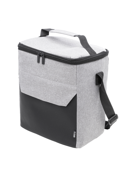 Chladící taška z RPET a detaily z PU kůže BLACOL šedá