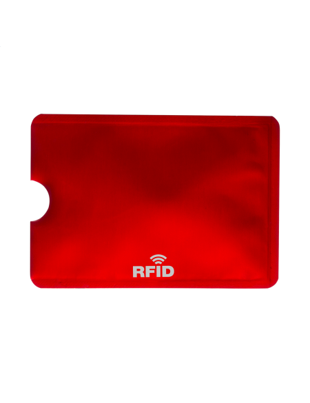 Obal na karty hliníkový Allux červená