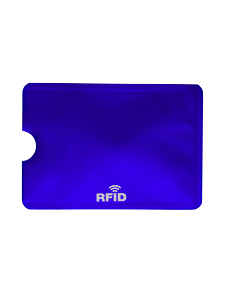 Obal na karty hliníkový Allux modrá