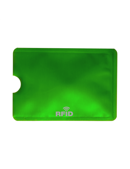 Obal na karty hliníkový Allux zelená