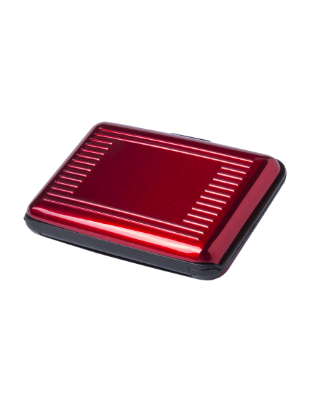 Obal na karty hliníkový s RFID Cardox červená