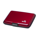Obal na karty hliníkový s RFID Cardox červená