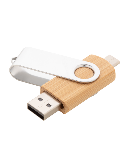 USB flash disk v pouzdře BooSpin přírodní