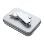 USB flash disk v kovovém pouzdře OTG Gigax stříbrná 16GB