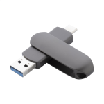 USB flash disk v kovovém pouzdře OTG Gigax šedá tmavá 32GB