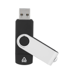 USB flash disk z recykl. ABS a kovu TwistDrive Plus černá 8GB