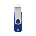 USB flash disk z recykl. ABS a kovu TwistDrive Plus modrá 8GB