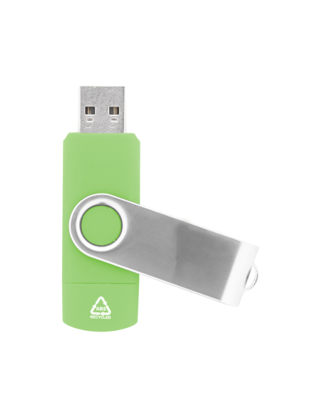 USB flash disk z recykl. ABS a kovu TwistDrive Plus černá