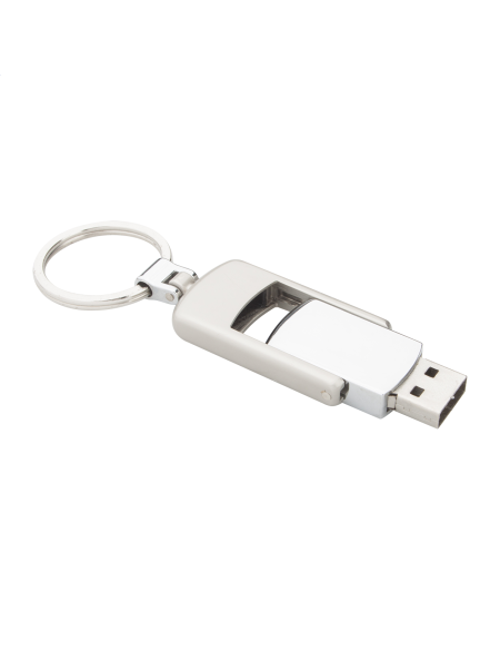USB flash disk skládací kovový Hikiki stříbrná