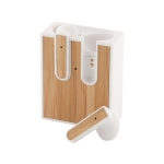 Sluchátka bezdrátová s bambusovou vložkou Rabsody bílá