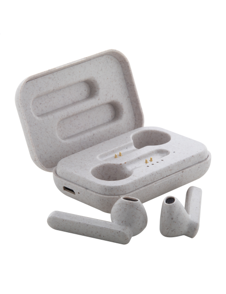 Sluchátka bezdrátová v nabíjecím pouzdře Wence béžová