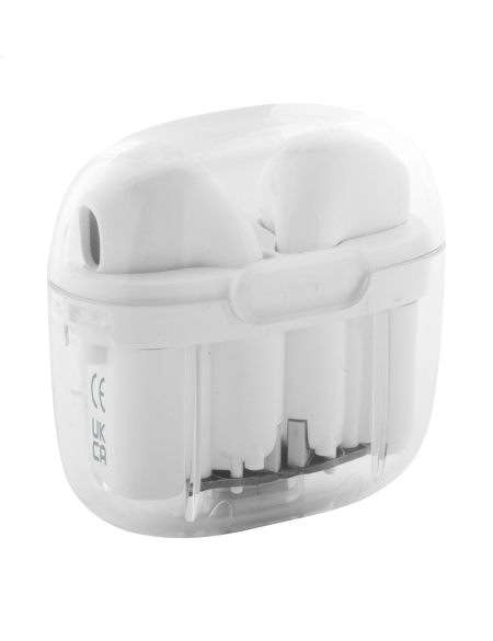Sluchátka bezdrátová RABS průhledná Trance bílá