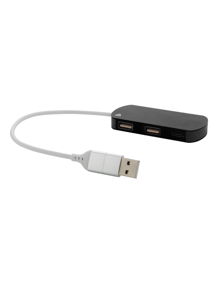 USB hub hliníkový Relahub černá