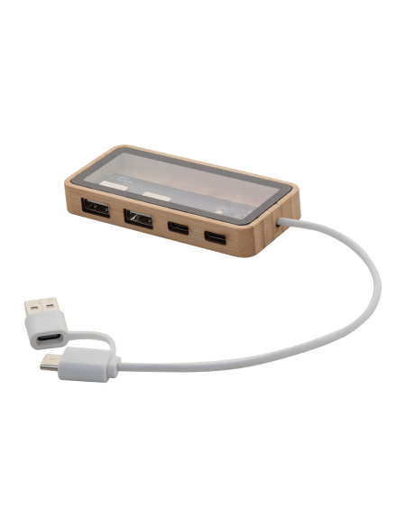 USB hub průhledný SeeHub přírodní