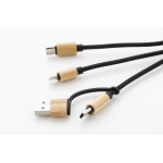 Nabíjecí kabely USB s kroužkem na klíče Cobbel Mini přírodní