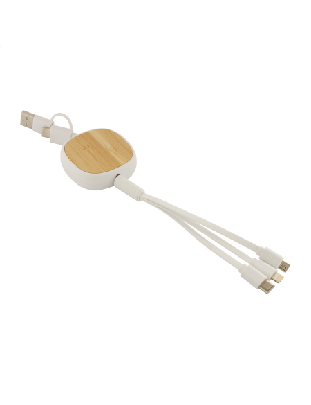 Nabíjecí kabely USB teleskopický Rabsle bílá