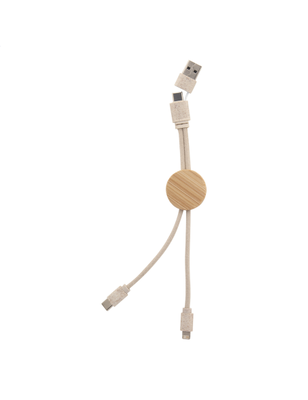 Nabíjecí kabely USB z pšeničné slámy Nihon přírodní