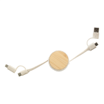 Nabíjecí kabely USB teleskopický Komugo přírodní