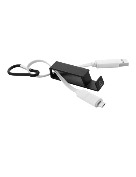 Nabíjecí kabely USB s držákem na mobil Cappy černá