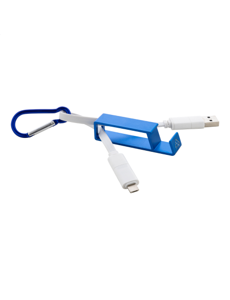Nabíjecí kabely USB s držákem na mobil Cappy modrá