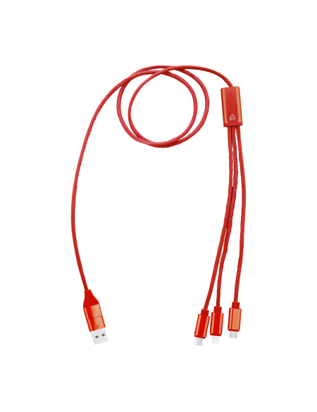 Nabíjecí kabely USB z hliníku Ralong červená