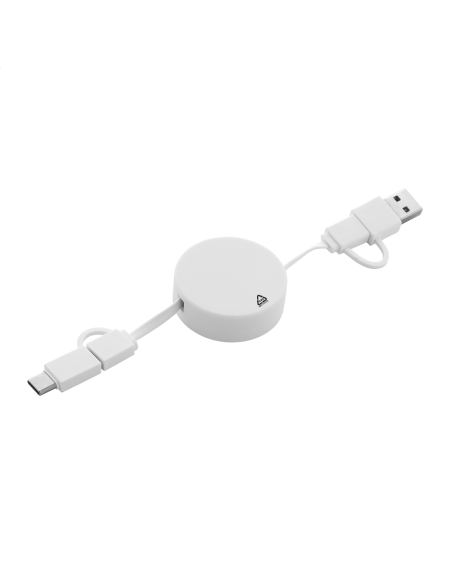 Nabíjecí kabely USB teleskopický Rascop bílá