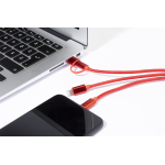 Nabíjecí kabely USB s přívěškem na klíče Rafob červená