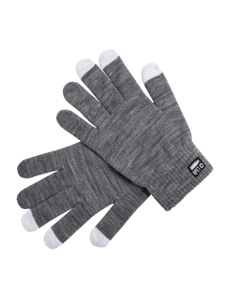 Rukavice dotykové na obrazovku Retap RPET šedá popelavě