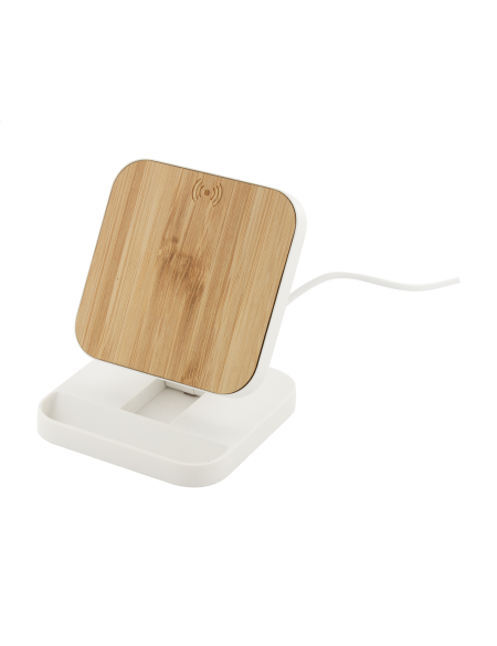 Bezdrátová nabíječka se stojánkem na mobil Rabso bílá