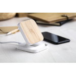 Bezdrátová nabíječka se stojánkem na mobil Rabso bílá