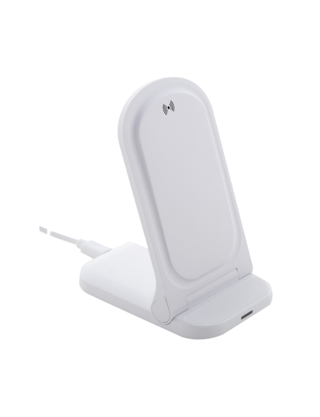 Nabíječka bezdrátová se stojánkem na mobil Rewolt bílá