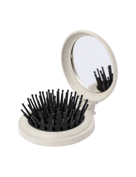 Zrcátko s kartáčem na vlasy Webrush přírodní