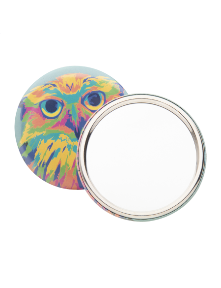 Zrcátko kapesní na zakázku BeautyBadge stříbrná