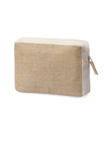 Kosmetická taštička z bavlny a juty Jurbax přírodní