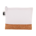 Kosmetická taštička na zakázku CreaBeauty Cork S RPET bílá