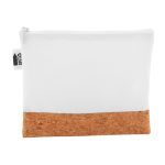 Kosmetická taštička na zakázku CreaBeauty Cork M RPET bílá