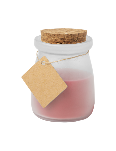 Svíčka jahoda s korkovým víčkem