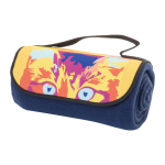 Fleecová deka na zakázku RPET Reporta modrá tmavá