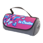 Fleecová deka na zakázku RPET Reporta šedá