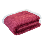 Deka s žakárovým vzorem Foglio vínová