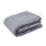 Deka s žakárovým vzorem Foglio šedá