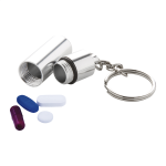 Box na pilulky s přívěškem na klíče Carrypill stříbrná