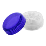 Krabička kulatá s mintovými bonbony TwistMint modrá tmavá