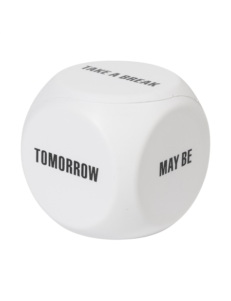 Antistres ve tvaru kostky Verdict bílá