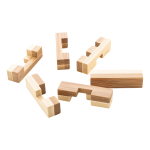 Hlavolam bambusový v krabičce Brainboo přírodní