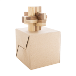 Hlavolam bambusový v krabičce Brainboo přírodní