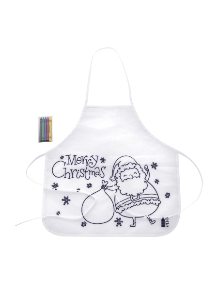 Vánoční zástěra na vybarvení Julfar Cook bílá