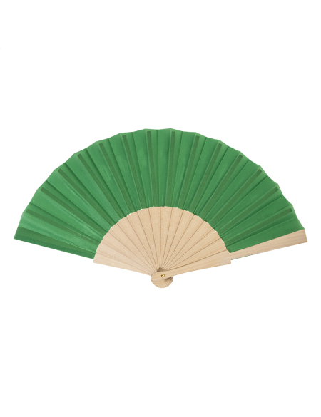 Vějíř s dřevěnými žebry Solana modrá