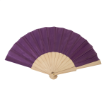 Vějíř s dřevěnými žebry Solana fialová