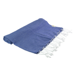 Ručník plážový z recykl. bavlny Aruba modrá tmavá